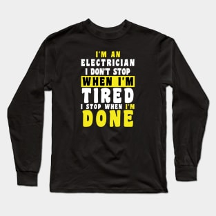 Electrician Long Sleeve T-Shirt